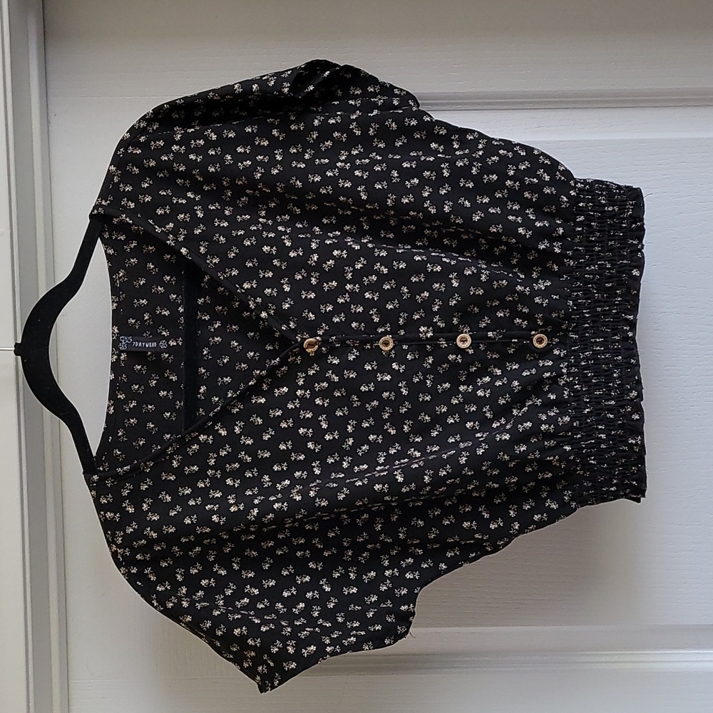 Shirred Waist Floral Summer Top